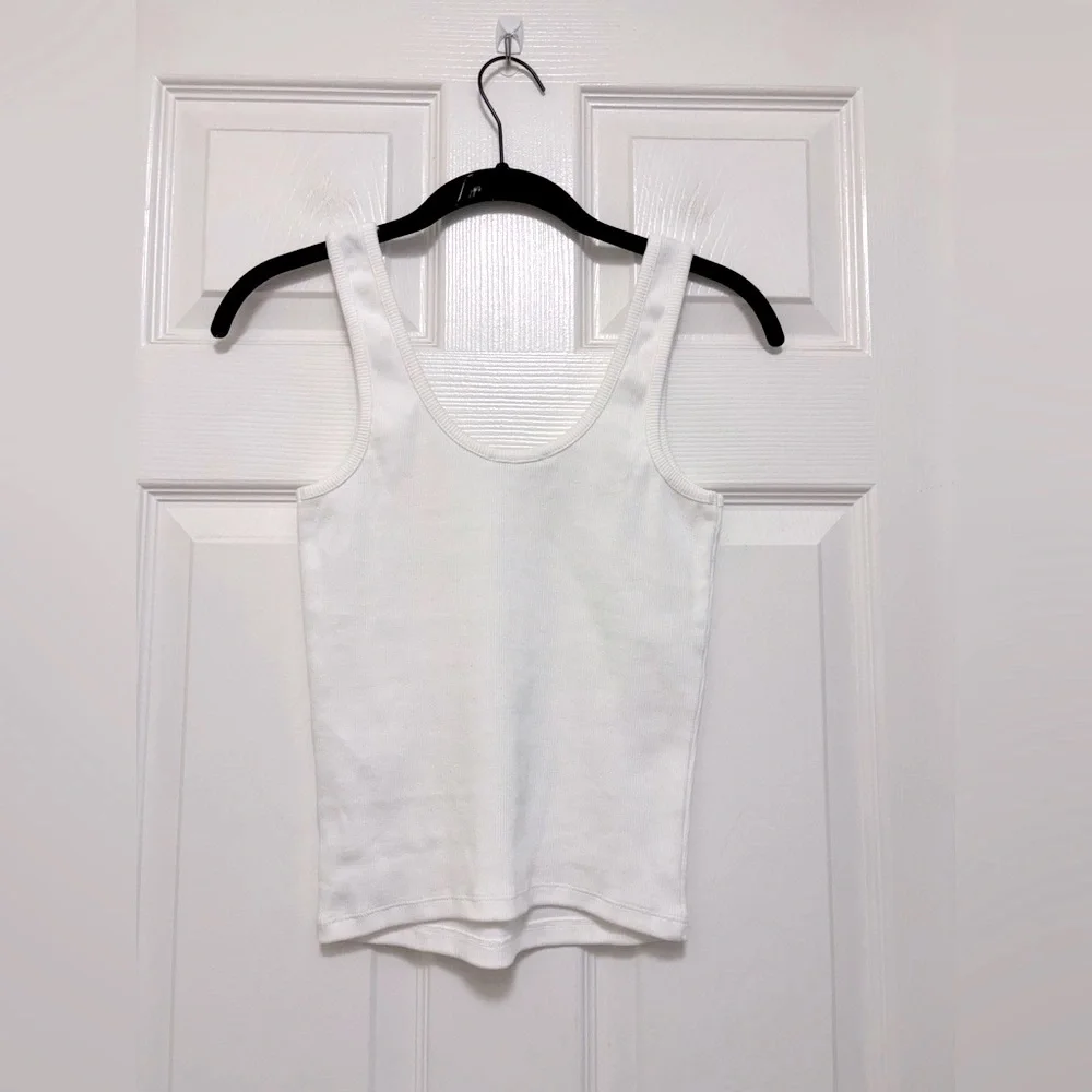 NWT ZARA Ribbed Tank With Rhinestone Bows - Picture 9 of 12